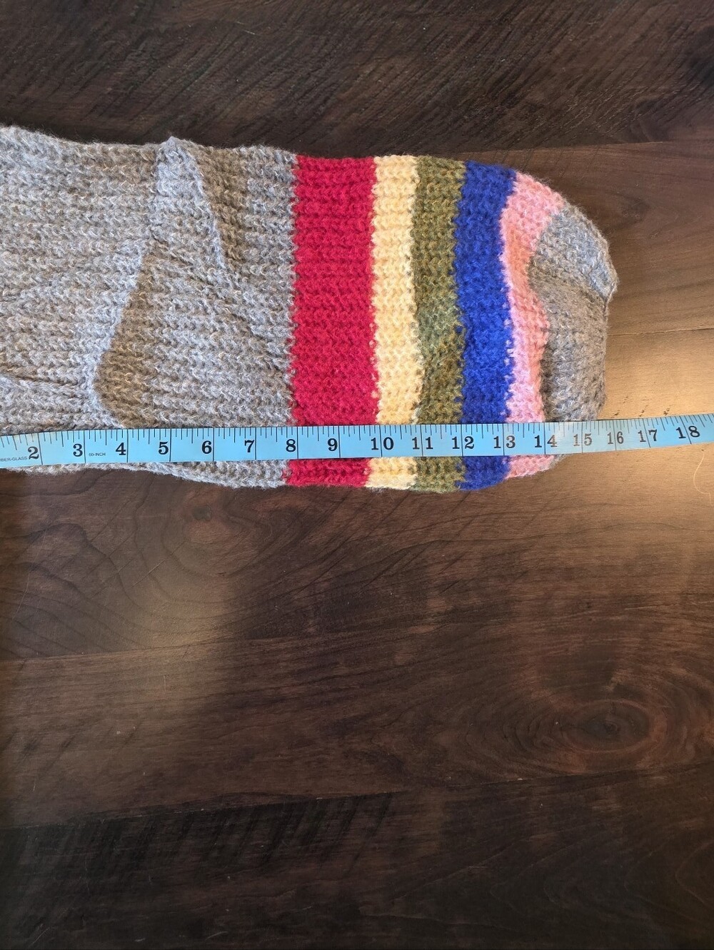 Chunky Knit Oversized Open Cardigan Balloon Sleeve Rainbow Stripe Sweater, L NWT - Picture 13 of 17